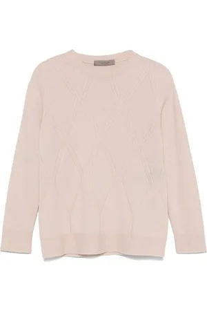 D.EXTERIOR Bluzy, Kobieta, Różowy, M, Kaszmir, Różowy Sweter w Diamencie Argyle