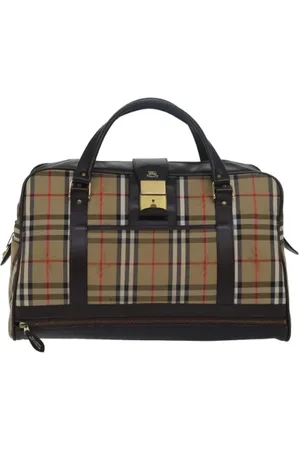 Burberry Pre-owned, Kobieta, Beżowy, ONE SIZE, Pre-owned Canvas travel-bags