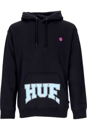 Huf Bluzy, Mężczyzna, Czarny, M, Czarna bluza z kieszenią kangurką