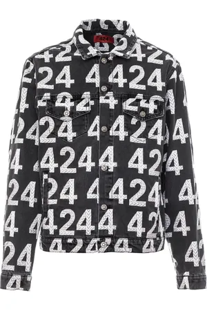 424 FAIRFAX Kurtki, Mężczyzna, Czarny, L, Denim, Klasyczna Kurtka Dżinsowa