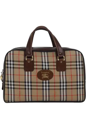 Burberry Pre-owned, Kobieta, Beżowy, ONE SIZE, Pre-owned Canvas travel-bags