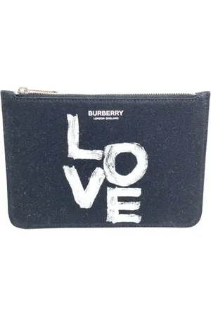 Burberry Pre-owned, Kobieta, Czarny, ONE SIZE, Pre-owned portfele płócienne