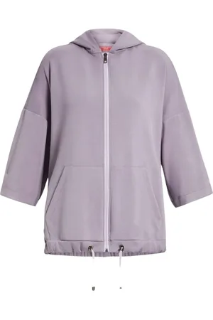 Persona by Marina Rinaldi Kurtki, Kobieta, Fioletowy, M, Stylowa bluza sukienkowa z kapturem
