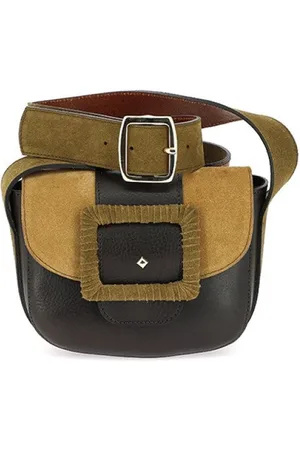 HERBERT FRERE SOEUR Torebki, Kobieta, Zielony, ONE SIZE, Torba na ramię Bi-Mat z skóry