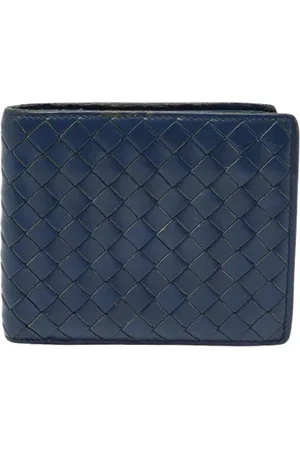 Bottega Veneta Pre-owned, Mężczyzna, Niebieski, ONE SIZE, Pre-owned skórzane portfele