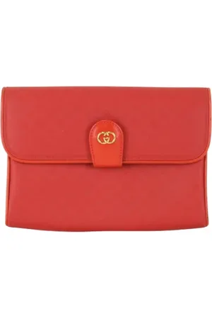 Gucci Pre-owned, Kobieta, Czerwony, ONE SIZE, Skóra, Pre-owned Leather clutches
