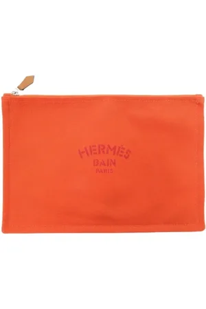 Hermès Pre-owned, Kobieta, Pomarańczowy, ONE SIZE, Bawełna, Pre-owned Cotton clutches