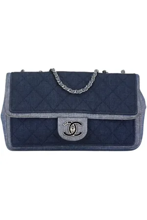 CHANEL Pre-owned, Kobieta, Niebieski, ONE SIZE, Denim, Pre-owned Denim chanel-bags