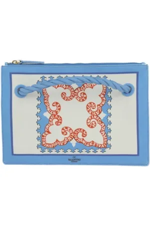 VALENTINO Pre-owned, Kobieta, Niebieski, ONE SIZE, Pre-owned Canvas clutches