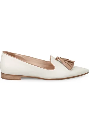 SANGIORGIO Buty, Kobieta, Beżowy, 39 EU, Len, Eleganckie płaskie buty kremowe