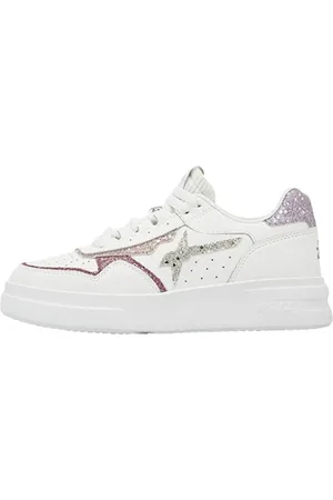 W6YZ Buty, Kobieta, Biały, 37 EU, Skórzane sneakersy Xenia /Silver