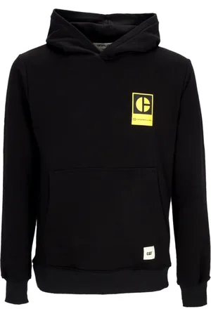 Caterpillar Bluzy, Mężczyzna, Czarny, S, Bawełna, Lekka Bluza z Kapturem Block C