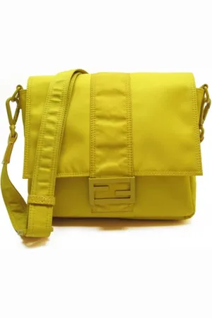 Fendi Pre-owned, Mężczyzna, Żółty, ONE SIZE, Nylon, Pre-owned Nylon shoulder-bags
