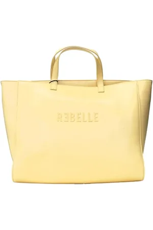 Rebelle Torebki, Kobieta, Zielony, ONE SIZE, Skóra, Cytrynowa torba na ramię z lakierowanej skóry