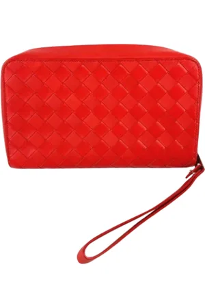 Bottega Veneta Pre-owned, Kobieta, Czerwony, ONE SIZE, Skóra, Pre-owned Leather clutches