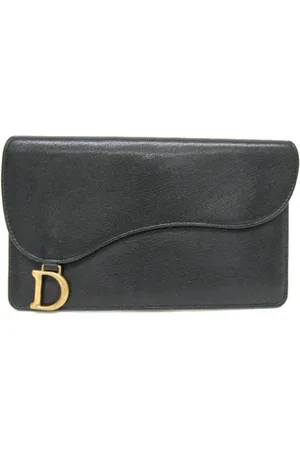 Dior Pre-owned, Kobieta, Czarny, ONE SIZE, Skóra, Pre-owned skórzane portfele