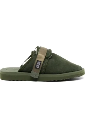 SUICOKE Buty, Kobieta, Zielony, 37 EU, Oliwkowe Skórzane Mules Sandały