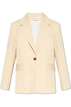 Maison Kitsuné Kurtki, Kobieta, Beżowy, S, Bawełna, Bawełniana Marynarka