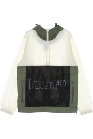 Huf Kurtki, Mężczyzna, Wielobarwność, S, Nylon, Lekki Windbreaker Anorak z wysokim kołnierzem