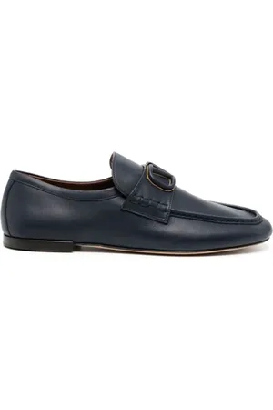 VALENTINO GARAVANI Buty, Mężczyzna, Niebieski, 40 EU, Skóra, Klasyczne skórzane mokasyny