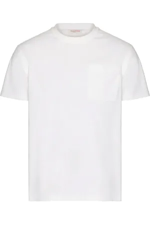 VALENTINO GARAVANI Koszulki, Mężczyzna, Biały, S, Bawełna, Stylowy T-shirt z unikalnym wzorem