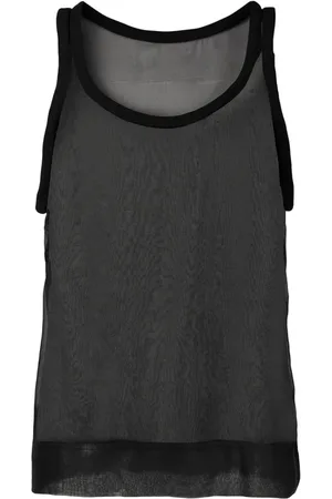VALENTINO GARAVANI Koszulki, Kobieta, Czarny, M, Len, Stylowy TOP z unikalnym designem