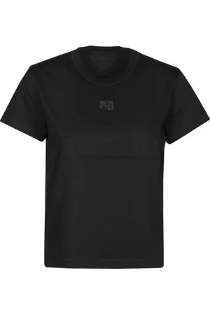 Alexander Wang Koszulki, Kobieta, Czarny, M, Podstawowy T-shirt z logo