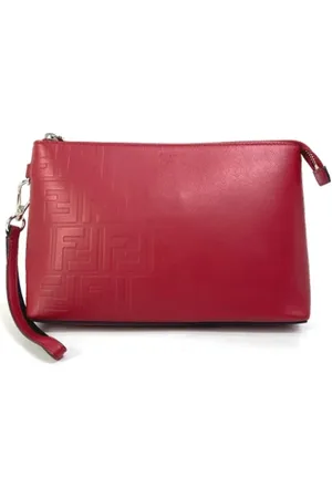 Fendi Pre-owned, Mężczyzna, Czerwony, ONE SIZE, Skóra, Pre-owned Leather fendi-bags