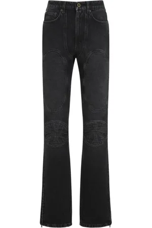 Jean Paul Gaultier Jeansy, Kobieta, Czarny, W25, Denim, Vintage Czarne Jeansyy z Koronką