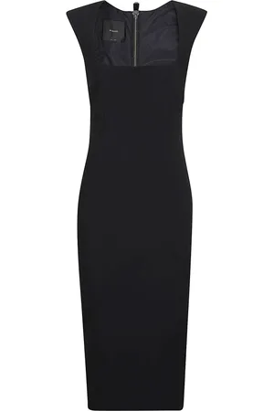 Pinko Sukienki, Kobieta, Czarny, S, Len, Elegancka sukienka Valensole