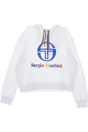 Sergio Tacchini Bluzy, Kobieta, Biały, S, Biała Cropped Hoodie dla Kobiet