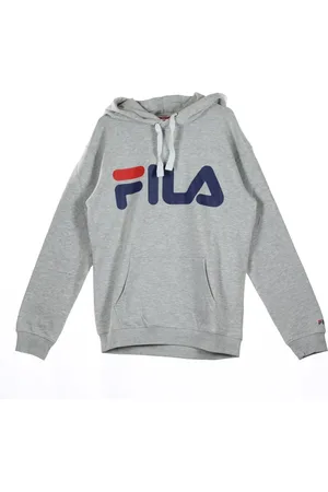 Fila Bluzy, Mężczyzna, Szary, XL, Klasyczny Bluza z Logo Jasnoszary