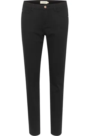 Cream Spodnie, Kobieta, Czarny, W31 L32, Czarne Spodnie Twill Straight-Leg Styl