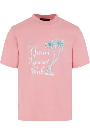AMIRI Koszulki, Mężczyzna, Różowy, M, Odważny Różowy Fioletowy T-shirt