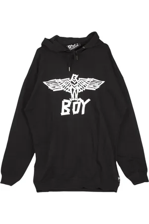 Boy London Bluzy, Mężczyzna, Czarny, M, Bluza z Kapturem Eagle Czarno-Biała