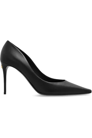 Dolce & Gabbana Buty, Kobieta, Czarny, 36 EU, Skórzane buty na obcasie