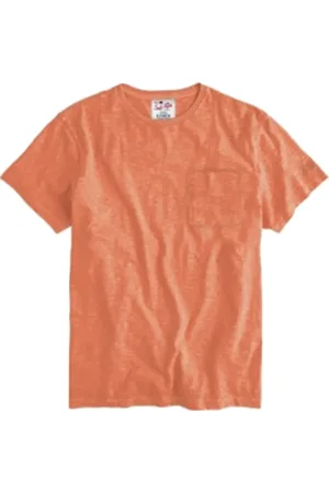 MC2 SAINT BARTH Koszulki, Mężczyzna, Pomarańczowy, L, Męski T-shirt z Lnu Różne Jednolite Kolory
