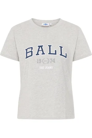 Ball Koszulki, Kobieta, Szary, XL, Szara Melanżowa Koszulka Top