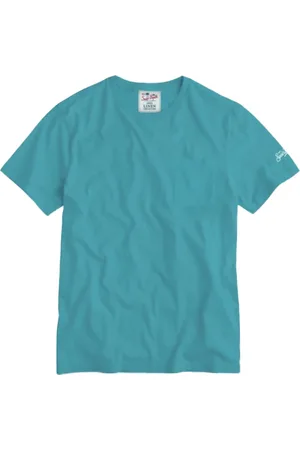 MC2 SAINT BARTH Koszulki, Mężczyzna, Zielony, M, Męski T-shirt z Lnu Różne Jednolite Kolory