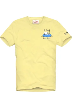 MC2 SAINT BARTH Koszulki, Mężczyzna, Żółty, M, Koszulka z krótkim rękawem Peanuts Special Edition