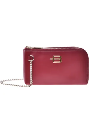 BALDININI Akcesoria, Kobieta, Różowy, ONE SIZE, Skóra, Red calfskin wallet