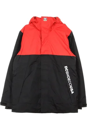 Dcshoes Kurtki, Mężczyzna, Wielobarwność, M, Długa Kurtka Męska Czerwona/Czarna/Fluo