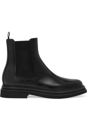Dolce & Gabbana Buty, Mężczyzna, Czarny, 43 1/2 EU, Czarne płaskie buty Sznurowane botki