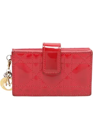 Dior Pre-owned, Kobieta, Czerwony, ONE SIZE, Nylon, Pre-owned skórzane portfele