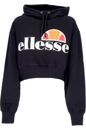 Ellesse Bluzy, Kobieta, Czarny, S, Czarna Lekka Bluza Cropped