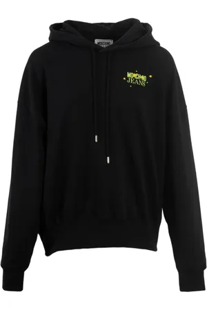 Moschino Bluzy, Kobieta, Czarny, M, Bluza z Kapturem i Grafiką