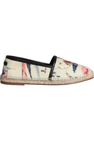 Dolce & Gabbana Buty, Mężczyzna, Wielobarwność, 42 EU, Beżowe Espadryle Slip-On z Kanwy