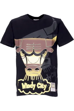 Mitchell & Ness Koszulki, Mężczyzna, Czarny, M, Chicago Bulls NBA Tee Hardwood Classics