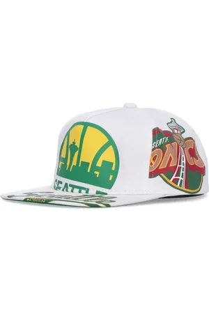 Mitchell & Ness Akcesoria, unisex, Wielobarwność, ONE SIZE, Seattle Supersonics Czapka z Płaskim Daszkiem