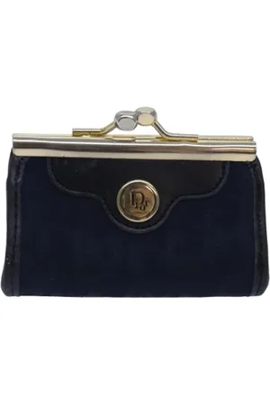 Dior Pre-owned, Kobieta, Niebieski, ONE SIZE, Pre-owned portfele płócienne